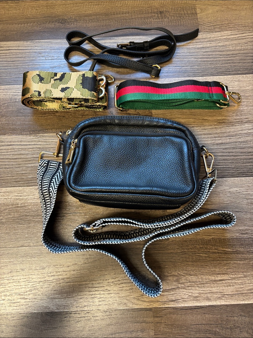 Pom Pom London crossbody with interchangeable straps